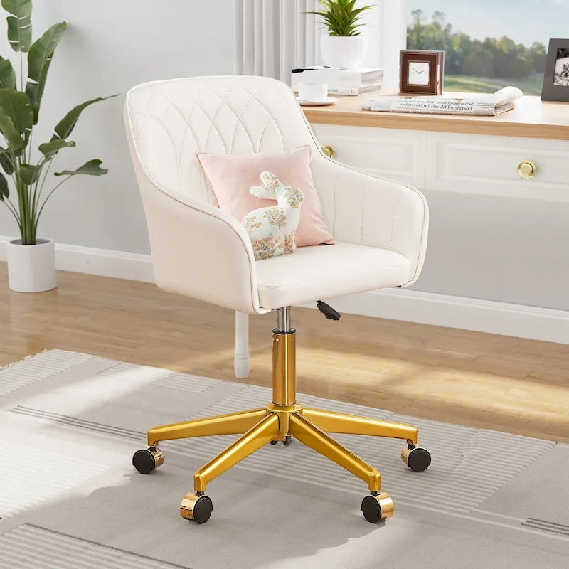 Chaise de bureau moderne, réglable en hauteur, pivotante à 360° avec piètement en métal