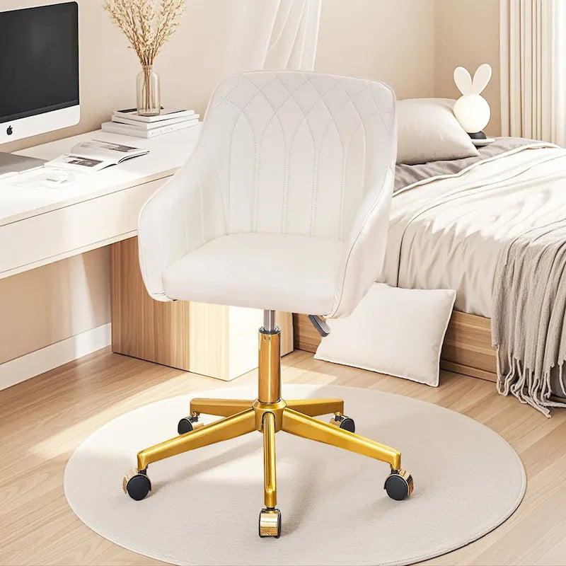 Chaise de bureau moderne, réglable en hauteur, pivotante à 360° avec piètement en métal