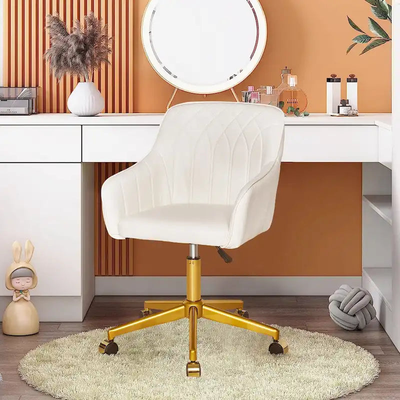 Chaise de bureau moderne, réglable en hauteur, pivotante à 360° avec piètement en métal