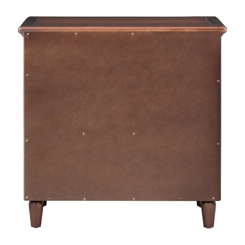 Table de chevet à 3 tiroirs, meuble de rangement en bois