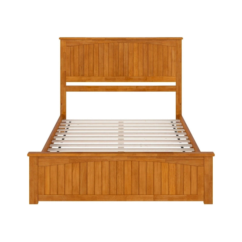 Lit plateforme bas avec pied de lit assorti