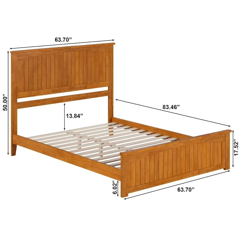 Lit plateforme bas avec pied de lit assorti