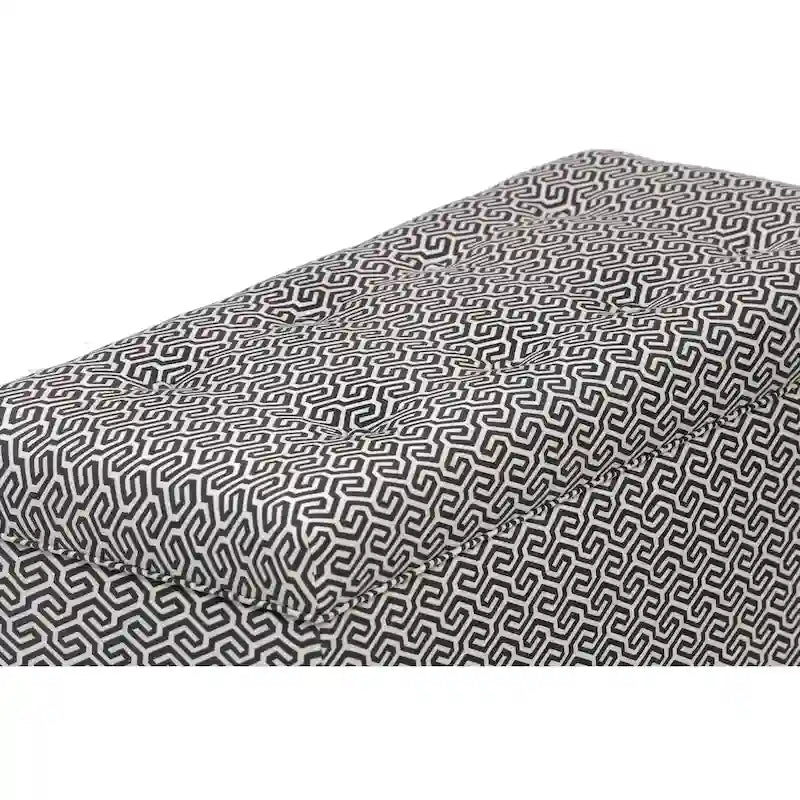 Banc coffre de rangement de salon de style transitionnel