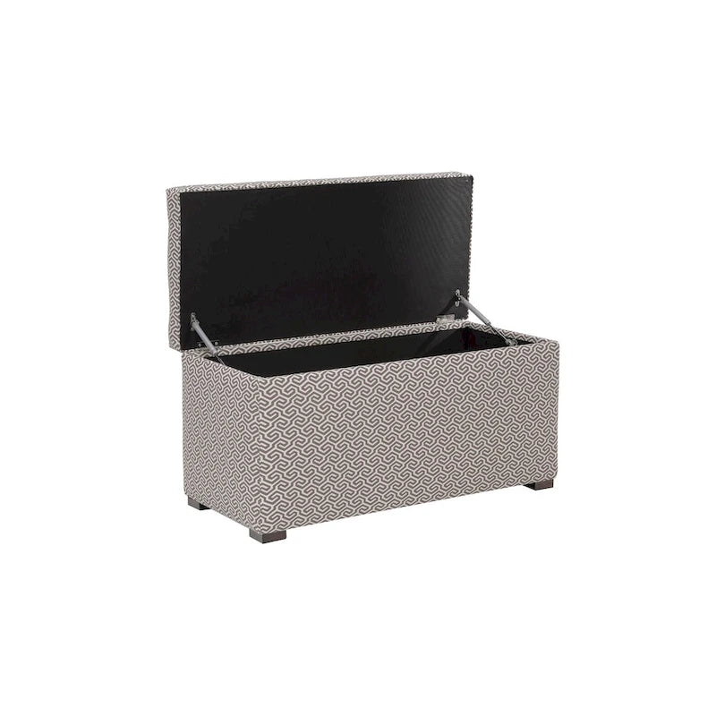 Banc coffre de rangement de salon de style transitionnel