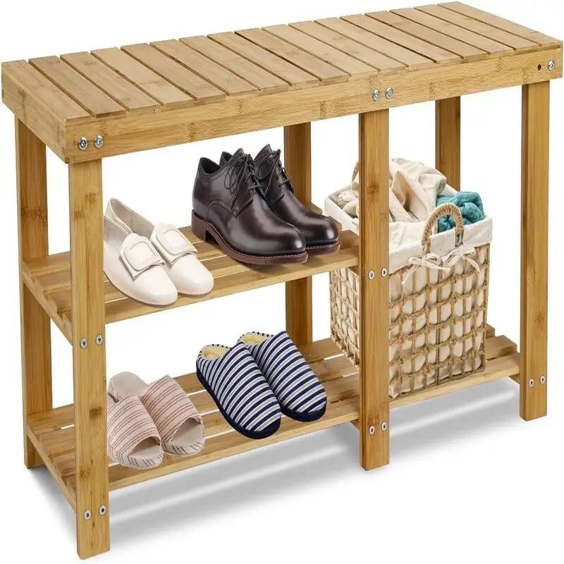 hoe Rack Bench for Entryway - 33.5D x 11.02W x 17.7H